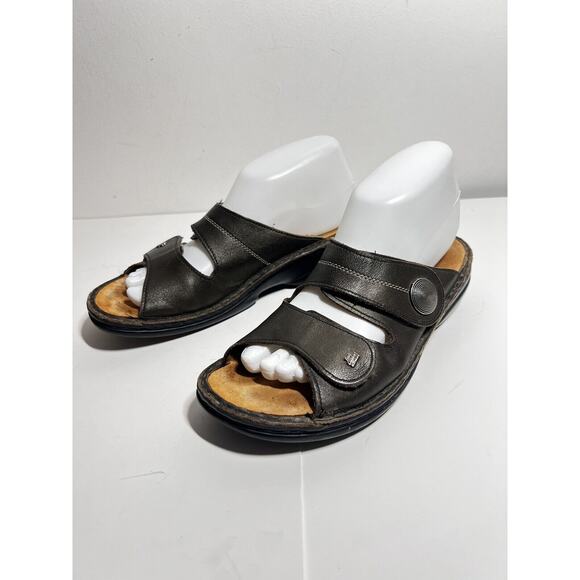 Finn Comfort EUC Brown Leather Sansibar Slip On Comfort Sandal 6.5-7 US 37 EU - Picture 1 of 7